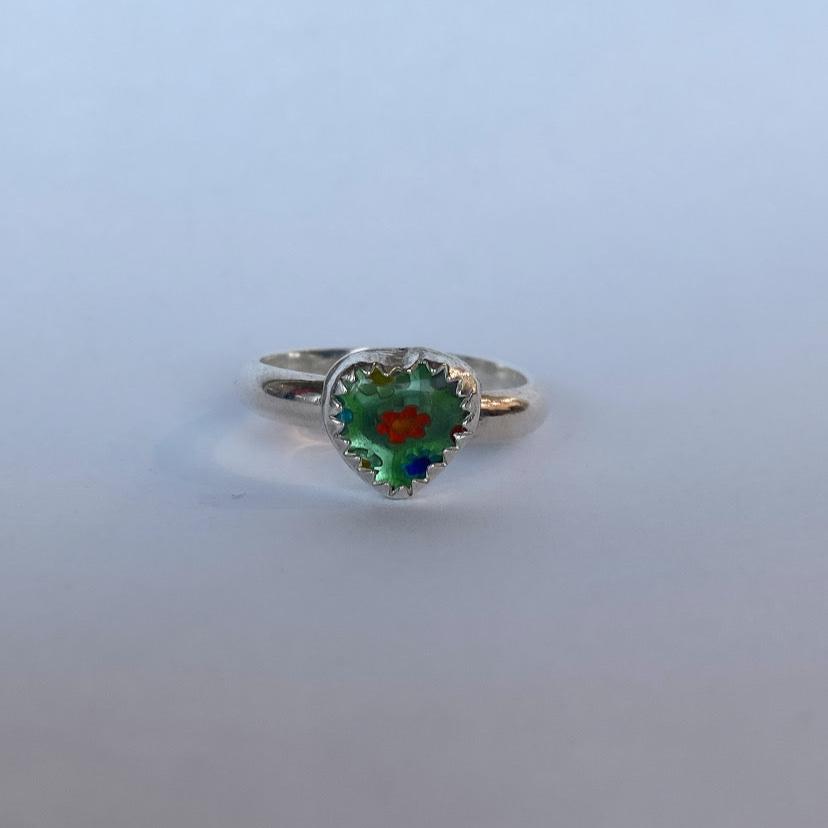 Millefiori Ring Sz 6.75