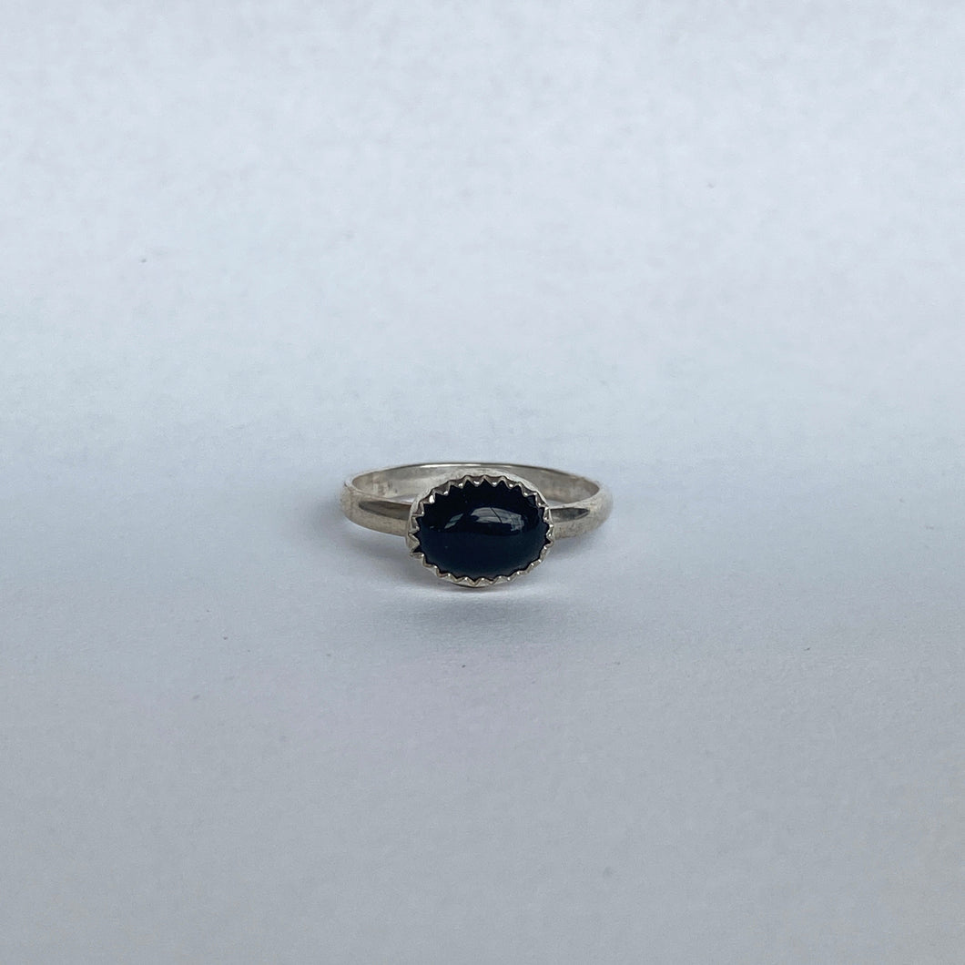 Black Onyx Ring Sz 8