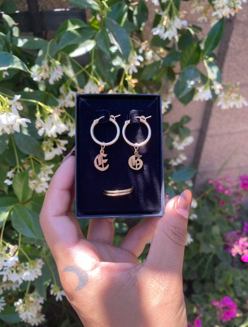 Initial Earrings